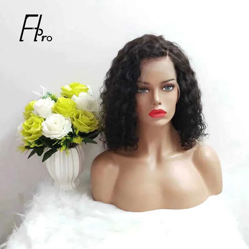 Side Part Bob Wig Curly 13x4 Lace Front Wig With Baby Hair